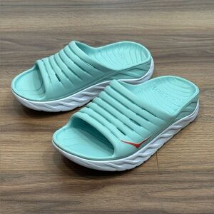 HOKA Ora Recovery Slide in Aqua White Size Women’s 9